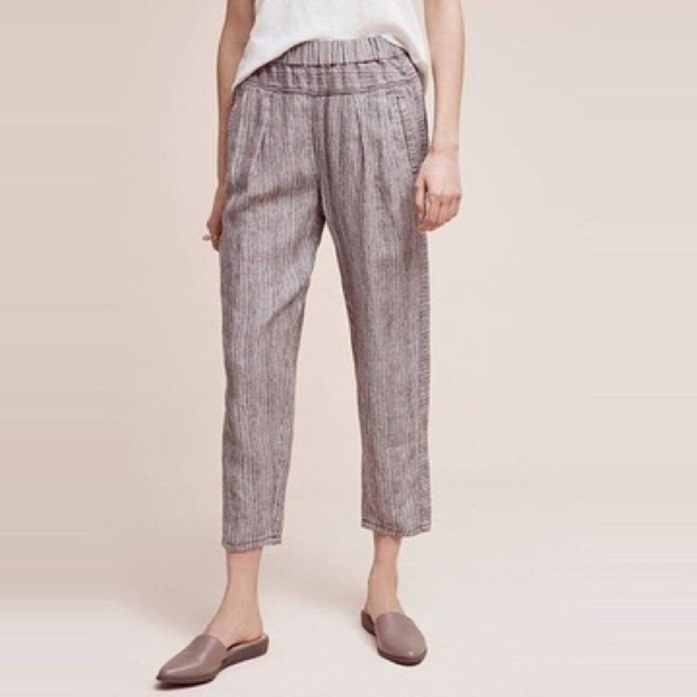 Anthropologie Hei Hei Striped Linen Jogger Small